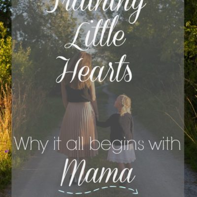 Training little hearts has much more to do with our actions than our words. It's a big job, mama. And they are watching. Let's be intentional and seek to do this well.