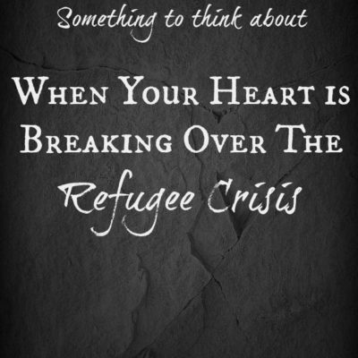 The refugee crisis is horrifying. And we scramble to know how to help. In our scrambling, there is something we should remember...