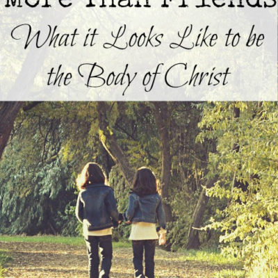 Friendship can be tough for women, but what if our command doesn'y stop there? We are called to be more than just friends,; we are called to be the body of Christ.