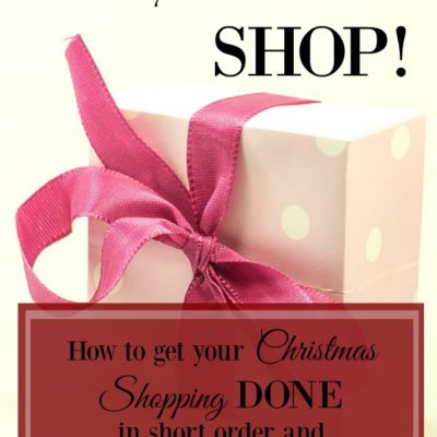 Simple tips and a challenge to get your Christmas shopping done now to truly enjoy the month of December!