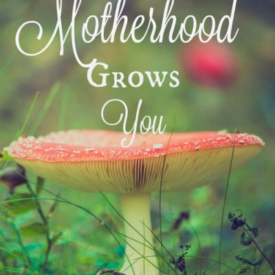 Motherhood grows and shapes us every bit as much as we grown and shape our kids.