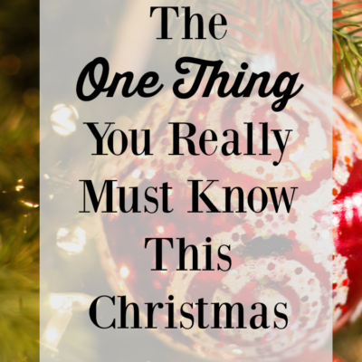 The Christmas shopping is not all done. There is baking left to do and events left to attend. But amidst all of that, there is one thing you really must know...