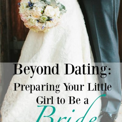 Some day, one day, will come quicker than you can imagine. What we should be doing to prepare our daughters to become a bride, to have a strong marriage, while they are still little.