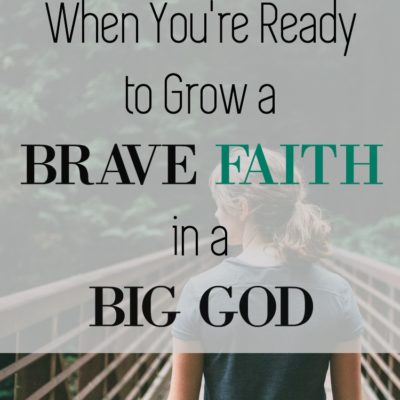 Growing a strong Christian faith isn't as hard you might think. But it takes obedience, it takes prayer, it takes being intentional and maybe, just a whole new perspective of how BIG God really is...