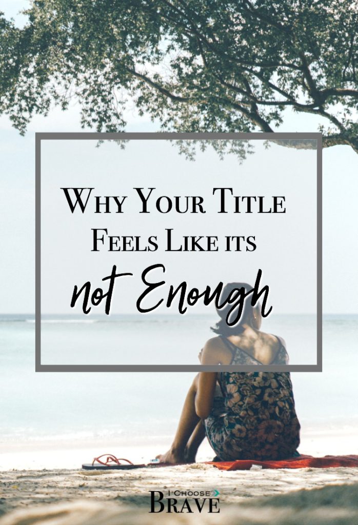 Ever feel like just a mom, just a wife, just woman, just a beginner? Those titles often don't feel like enough because your identity does't come from a title. The truth about your identity begins here.